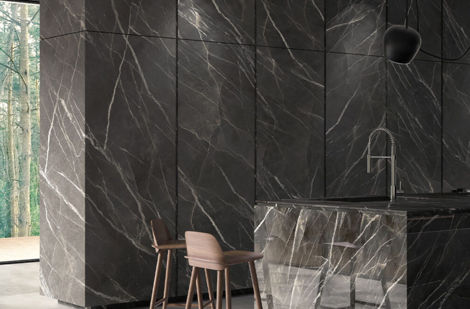 DIAMOND CALACATTA BLACK - Piedra Sinterizada