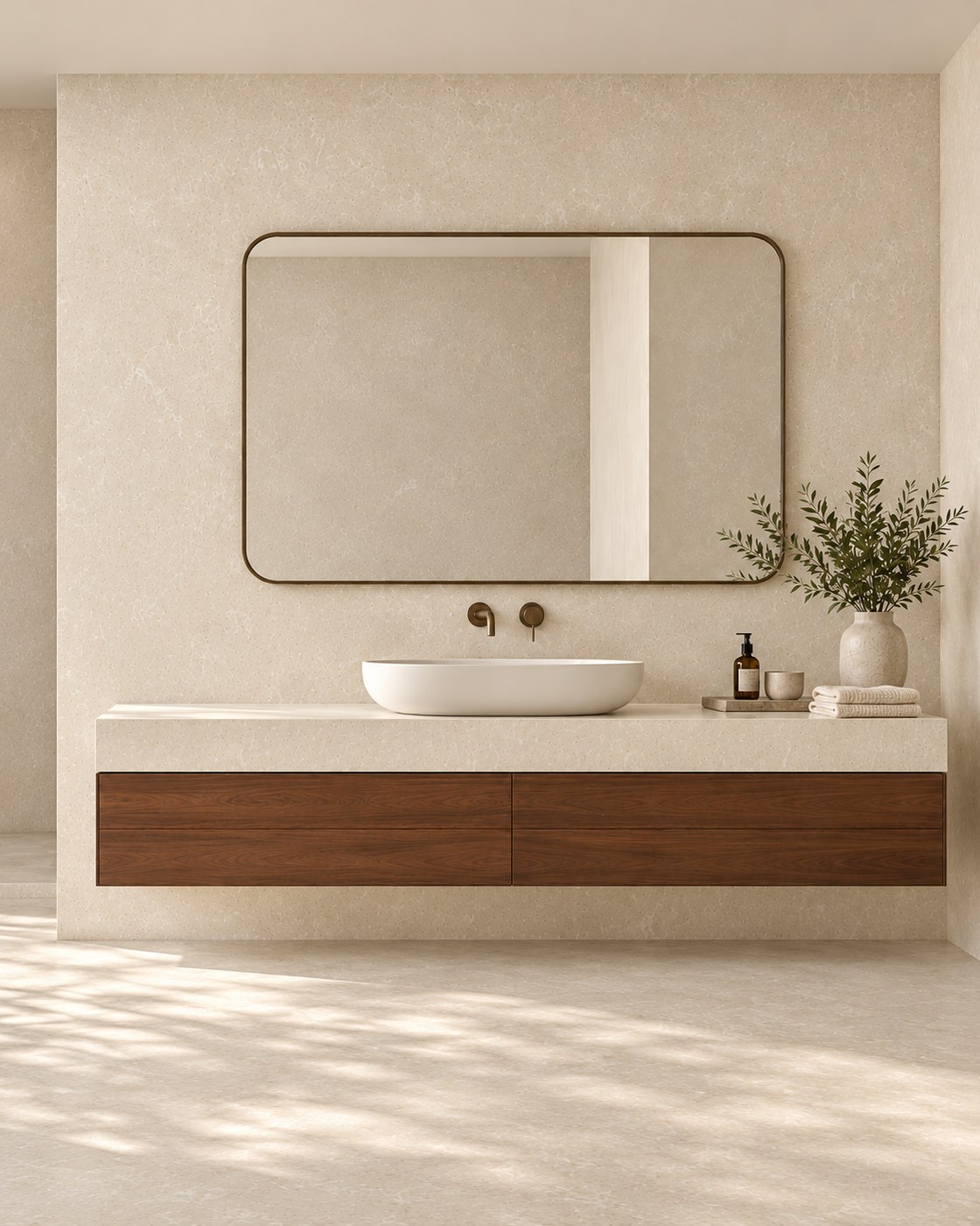 Baño con mármol TIBET — Imagen referencial